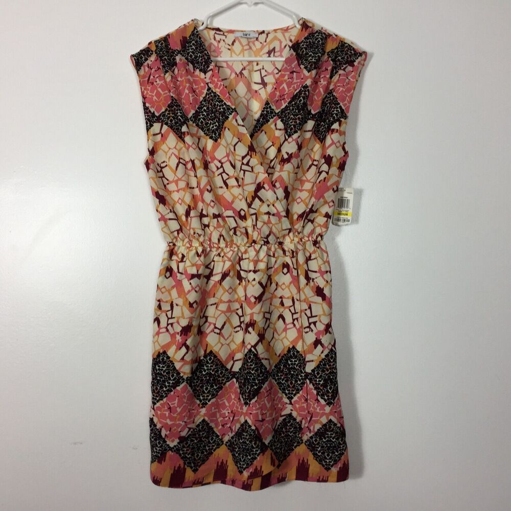(Ma) Y2K barr lll Womens Dress Size M Fairy Festival Cottagecore Wrap Coral USA
